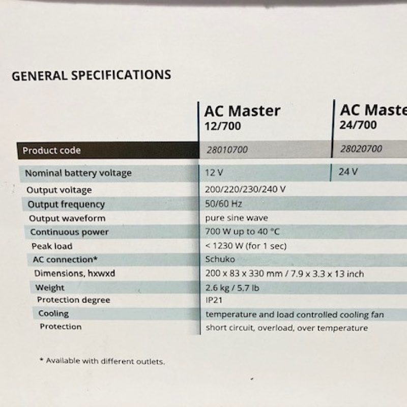 Mastervolt AC Master 24/700